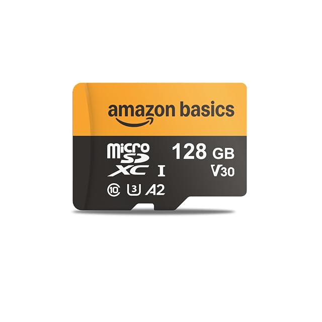 Tarjeta microSDXC de 128 GB Amazon Basics con adaptador