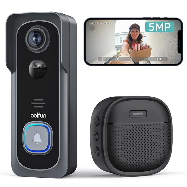 Timbre con vídeo BOIFUN J1X con timbre interior