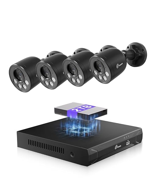 Kit de cámaras PoE 4K Loocam con NVR de ocho canales