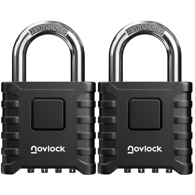 Candado de combinación NovLock resistente a la intemperie con arco de 8 mm