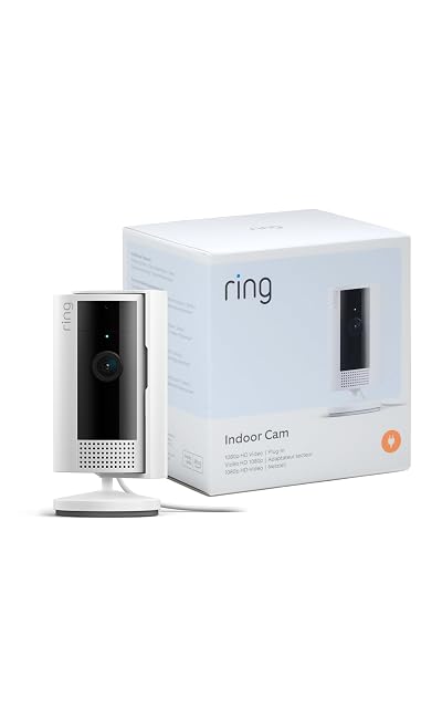 Cámara de interior Ring de segunda generación con la tapa de privacidad abierta