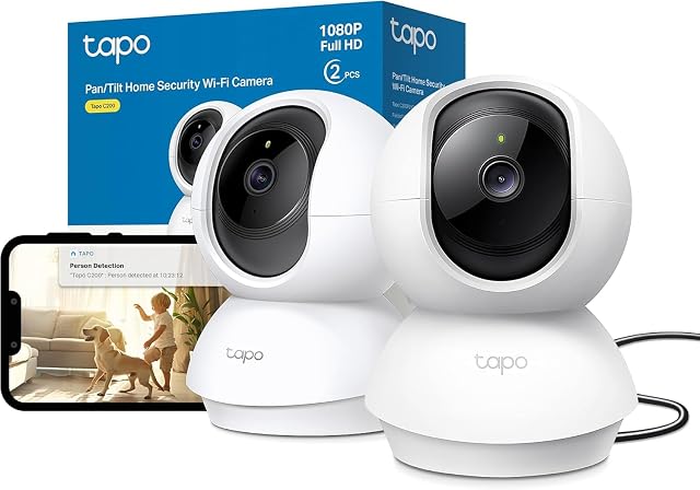 Pack doble Tapo C200P2, dos cámaras de interior motorizadas