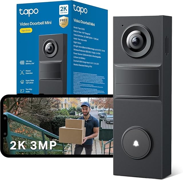 Timbre con vídeo y batería Tapo D205