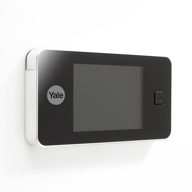 Mirilla digital Yale en blanco
